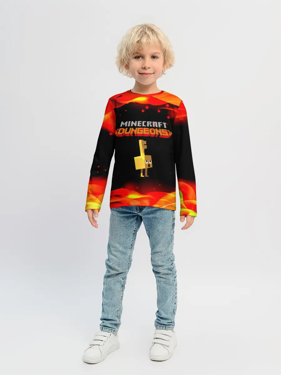 Детский лонгслив / Майнкрафт Подземелья