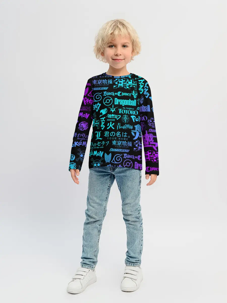 Детский лонгслив / ЛОГОТИПЫ АНИМЕ | ANIME LOGO