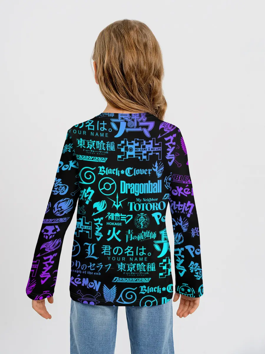 Детский лонгслив / ЛОГОТИПЫ АНИМЕ | ANIME LOGO