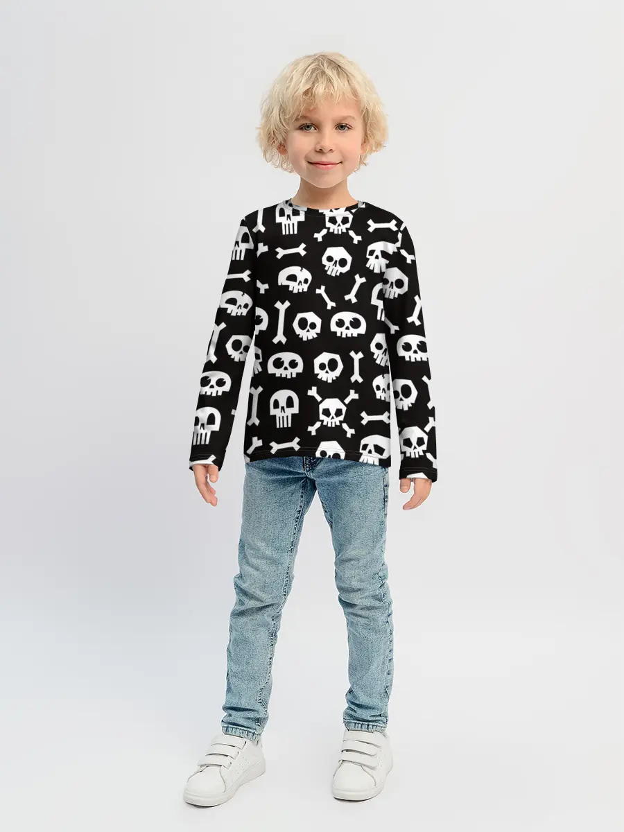 Детский лонгслив / Черепушки