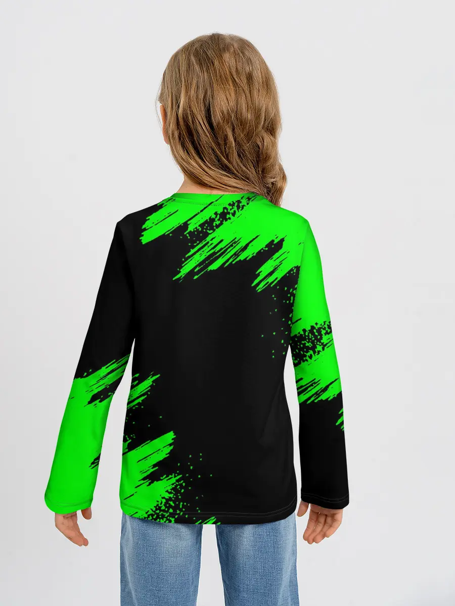 Детский лонгслив / MINECRAFT CREEPER CAT