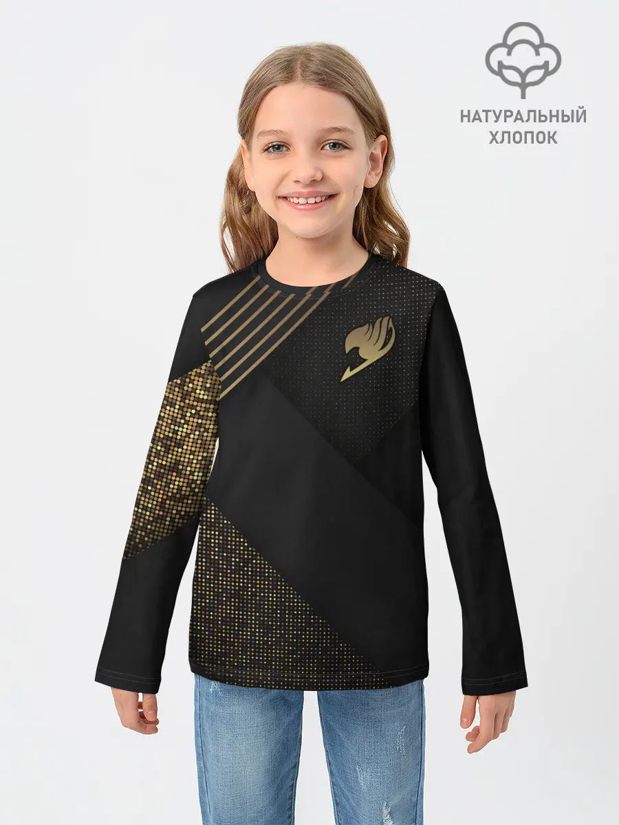 Детский лонгслив / Хвост Феи геометрия