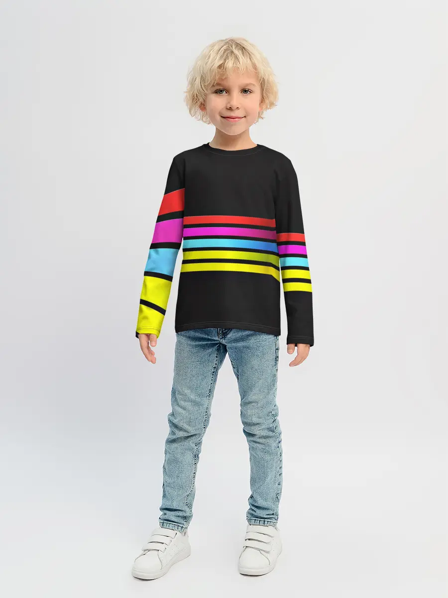 Детский лонгслив / NEON GEOMETRY