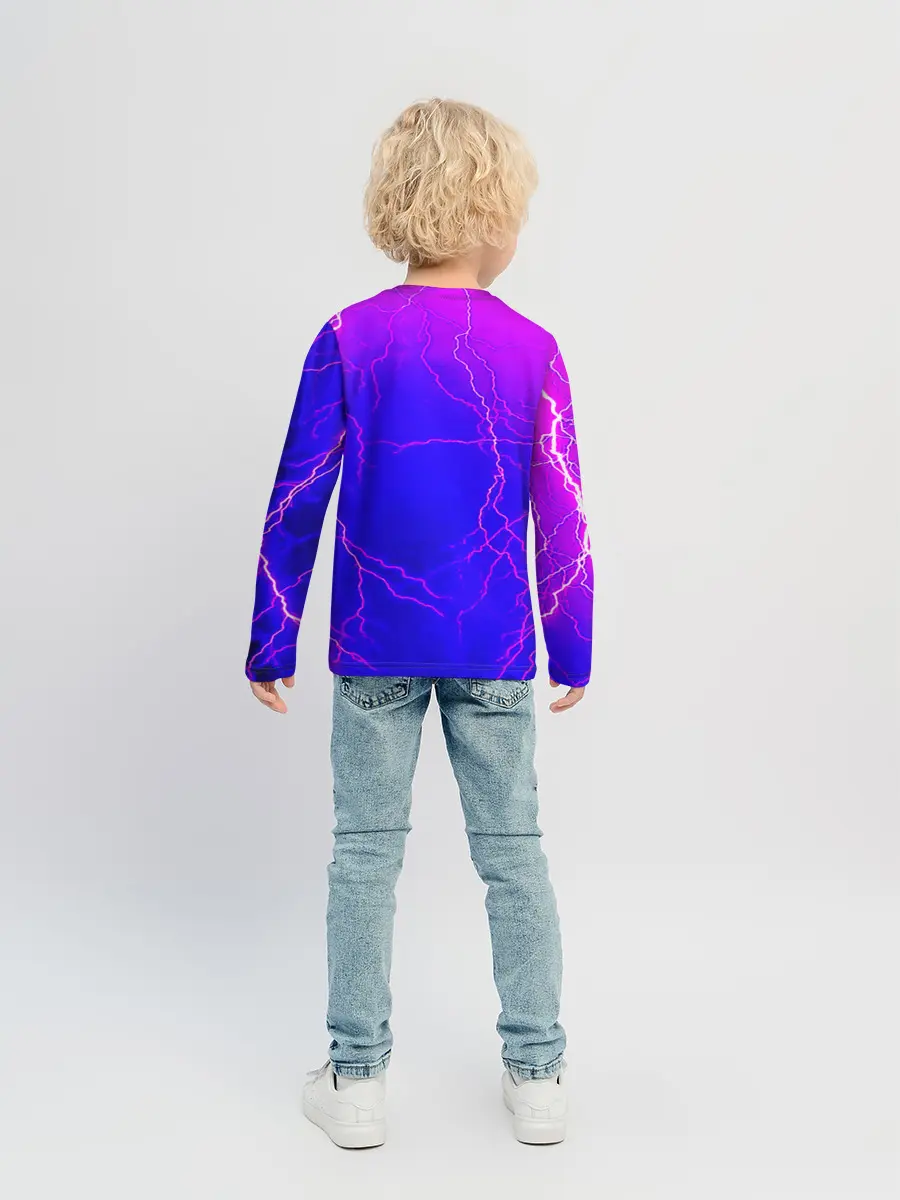 Детский лонгслив / НЕОНОВАЯ МОЛНИЯ