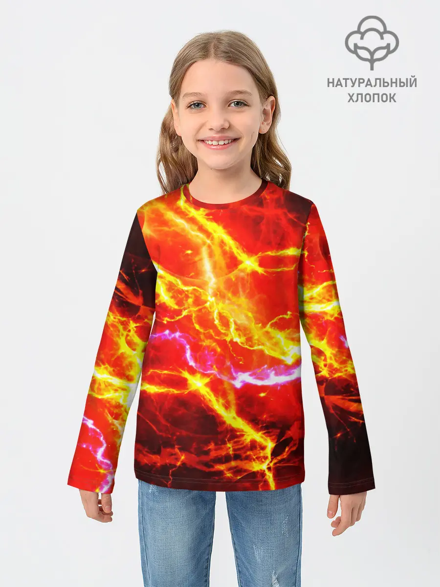 Детский лонгслив / УДАРЫ МОЛНИИ