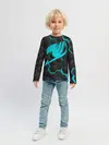 Детский лонгслив / Хвост Феи голубые соты