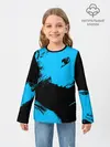 Детский лонгслив / Хвост Феи синие мазки