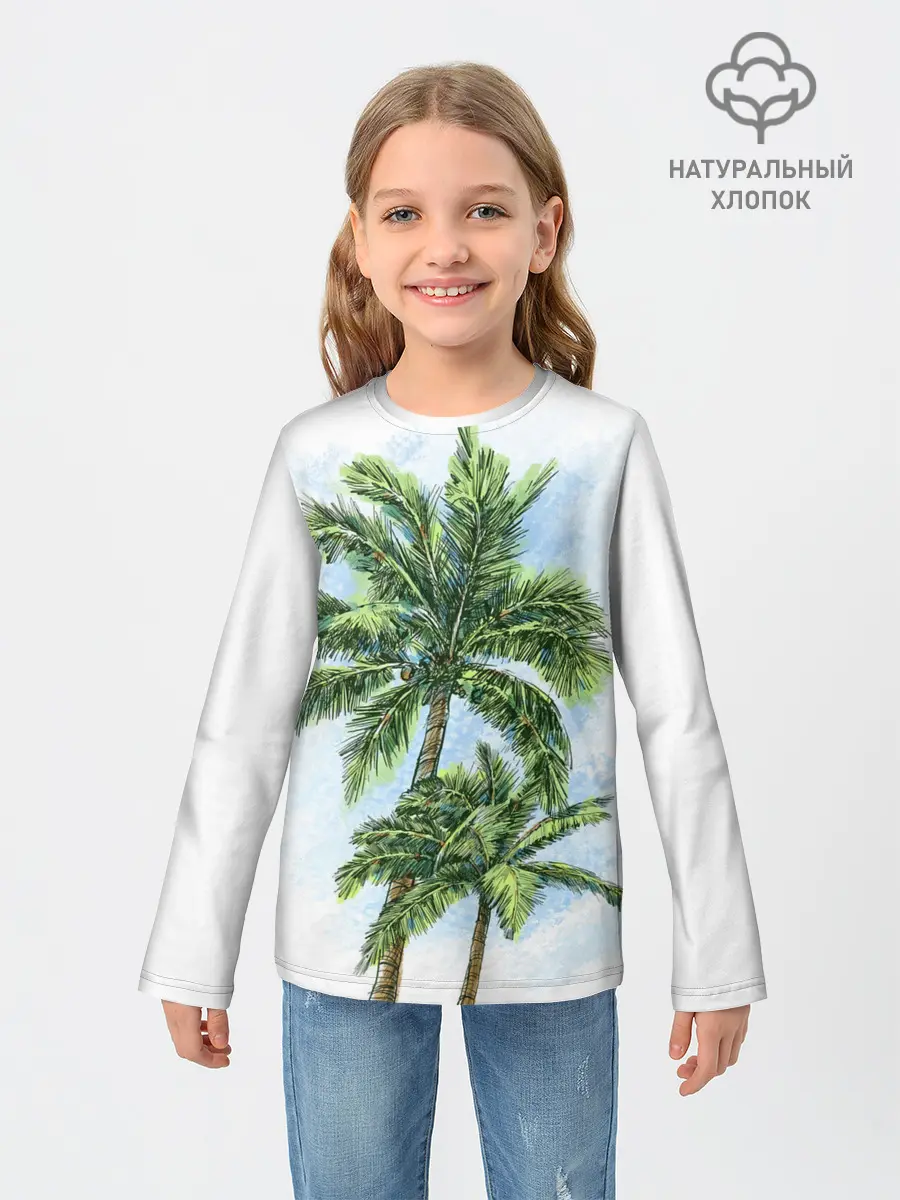 Детский лонгслив / Пальмы над головой