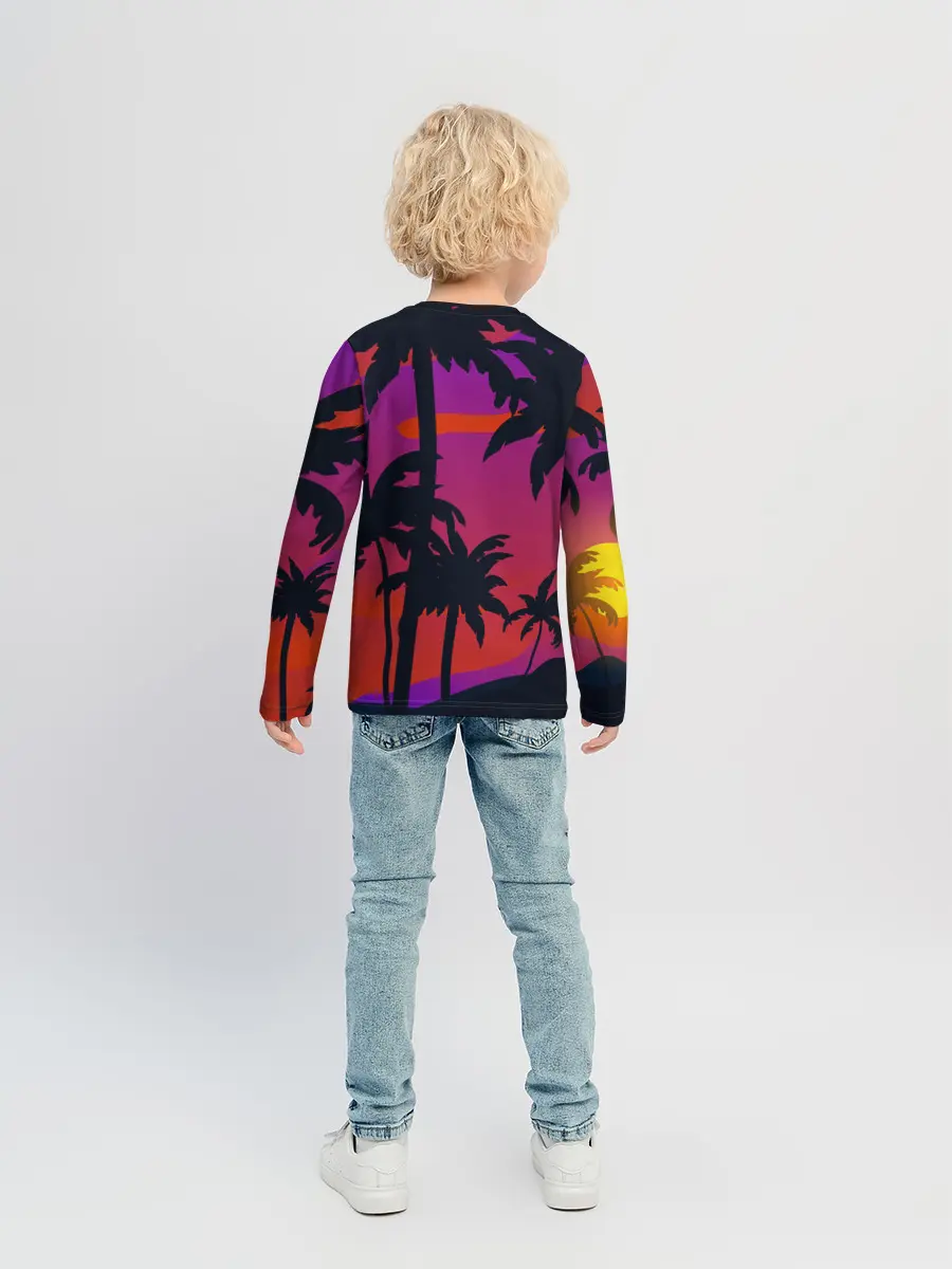 Детский лонгслив / Тропический пляж