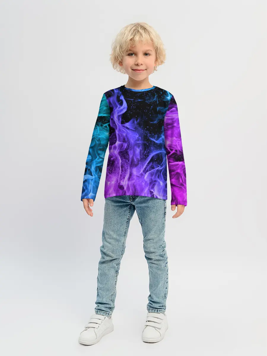 Детский лонгслив / ОГОНЬ НЕОН