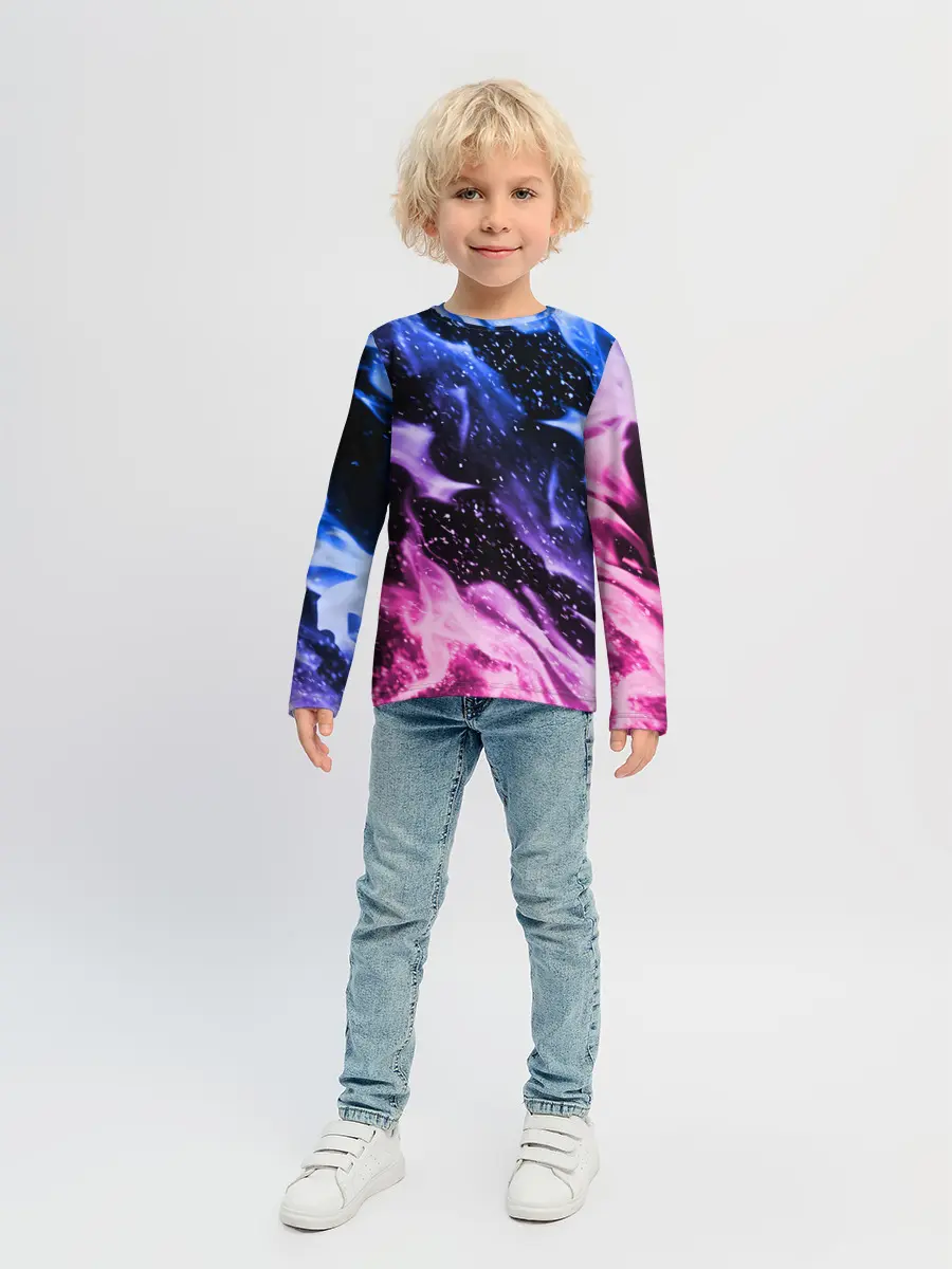 Детский лонгслив / НЕОНОВЫЙ ОГОНЬ | NEON FLAME