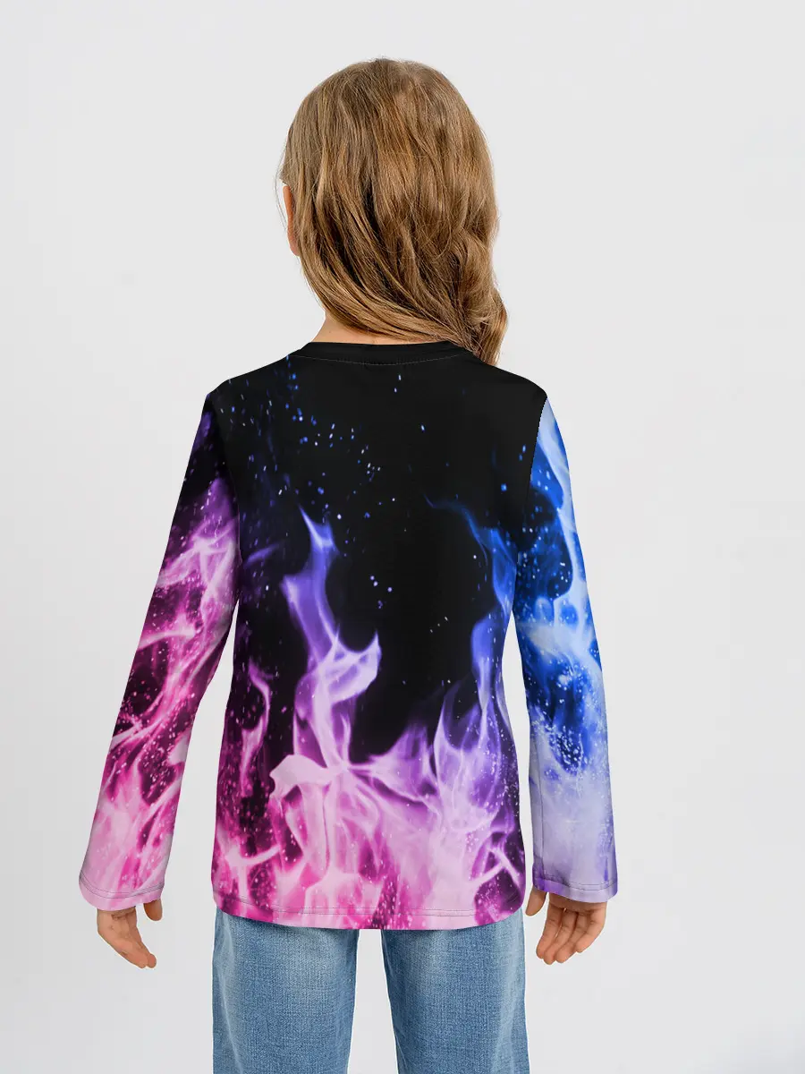 Детский лонгслив / НЕОНОВЫЙ ОГОНЬ