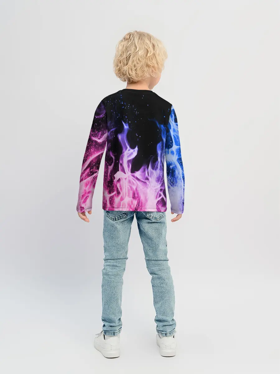 Детский лонгслив / НЕОНОВЫЙ ОГОНЬ