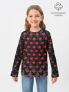 Детский лонгслив / Раскалённый красный 3Д