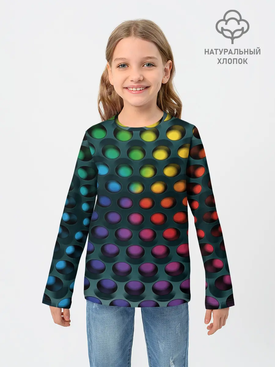 Детский лонгслив / 3Д спектр