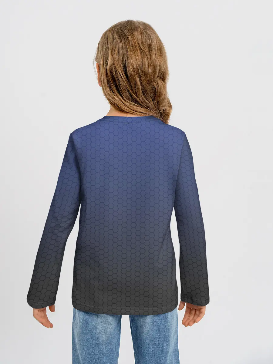 Детский лонгслив / Серый октагон