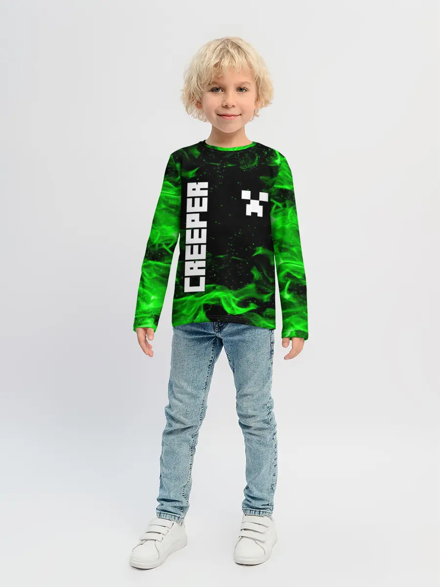 Детский лонгслив / MINECRAFT CREEPER