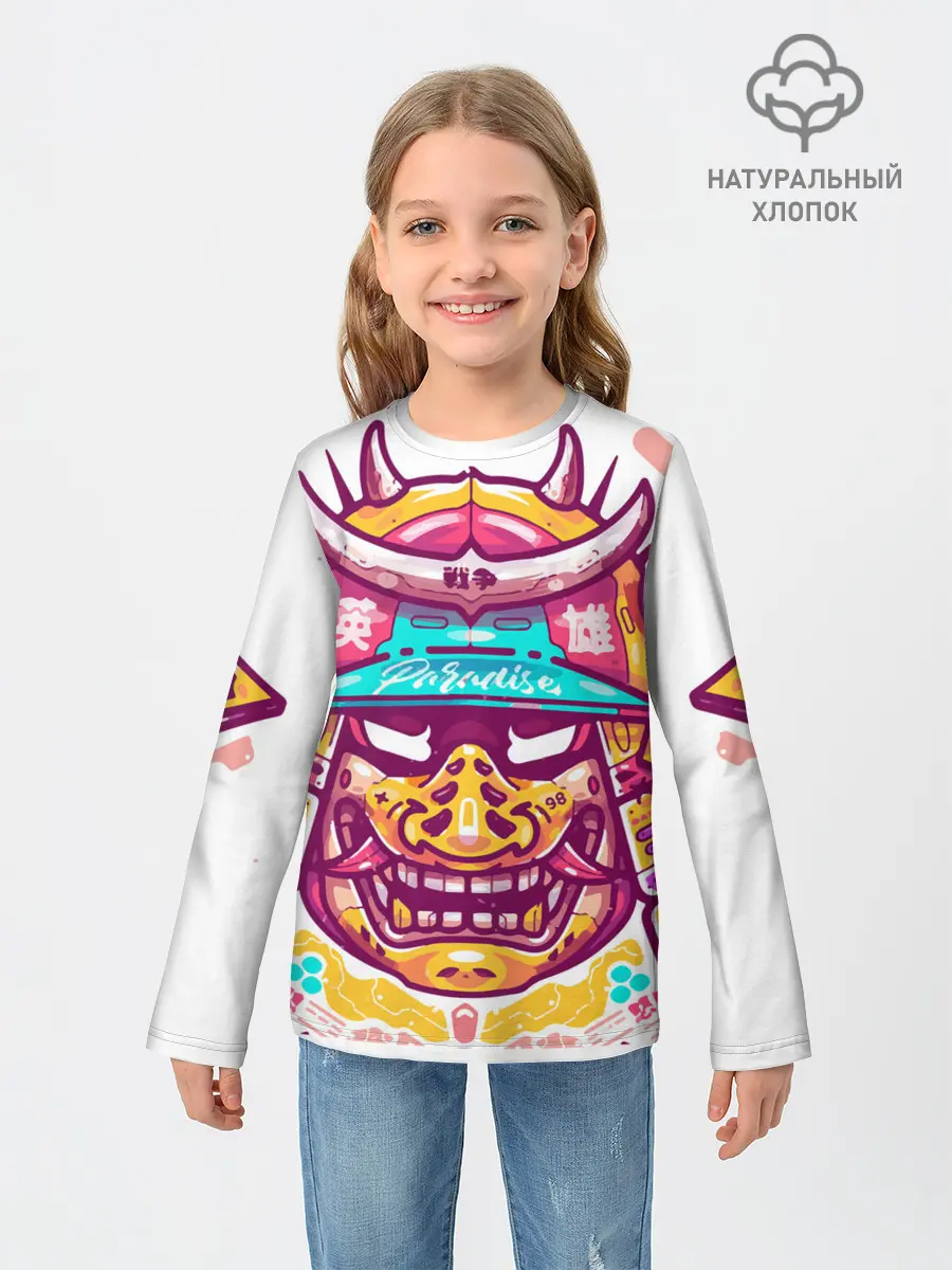 Детский лонгслив / Светлый самурай