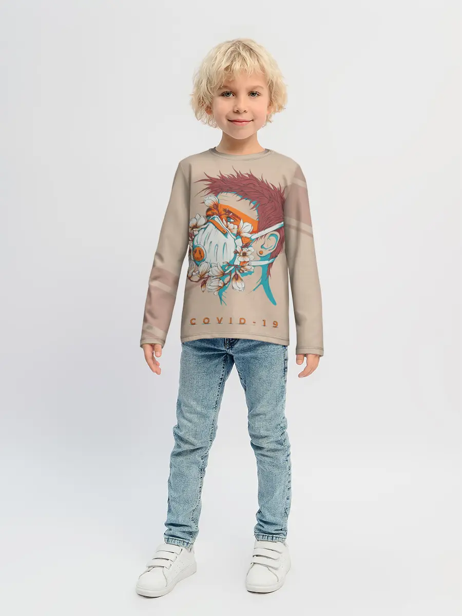 Детский лонгслив / Коронавирус