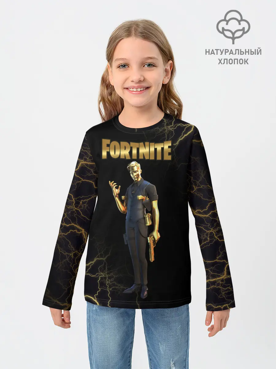 Детский лонгслив / Gold Midas Fortnite 2