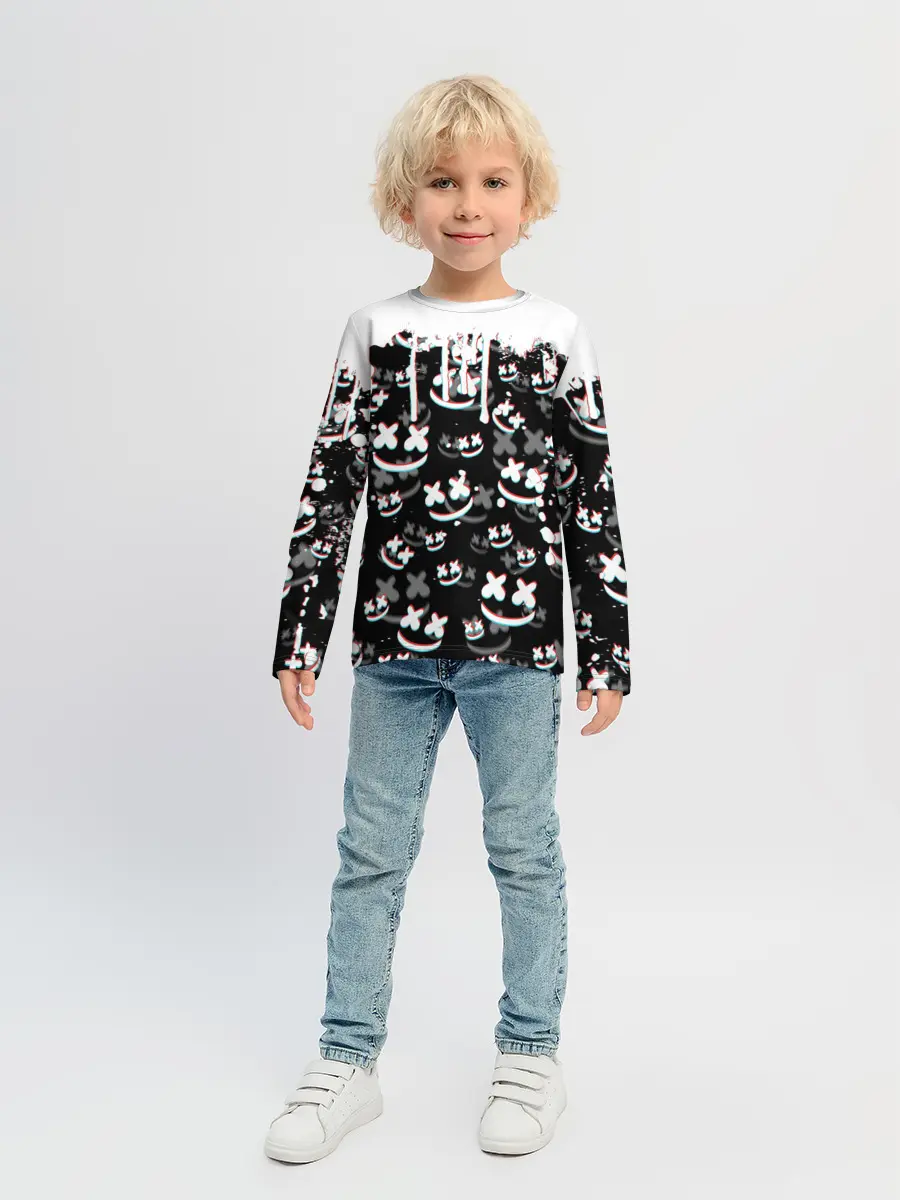 Детский лонгслив / MARSHMELLO GLITCH