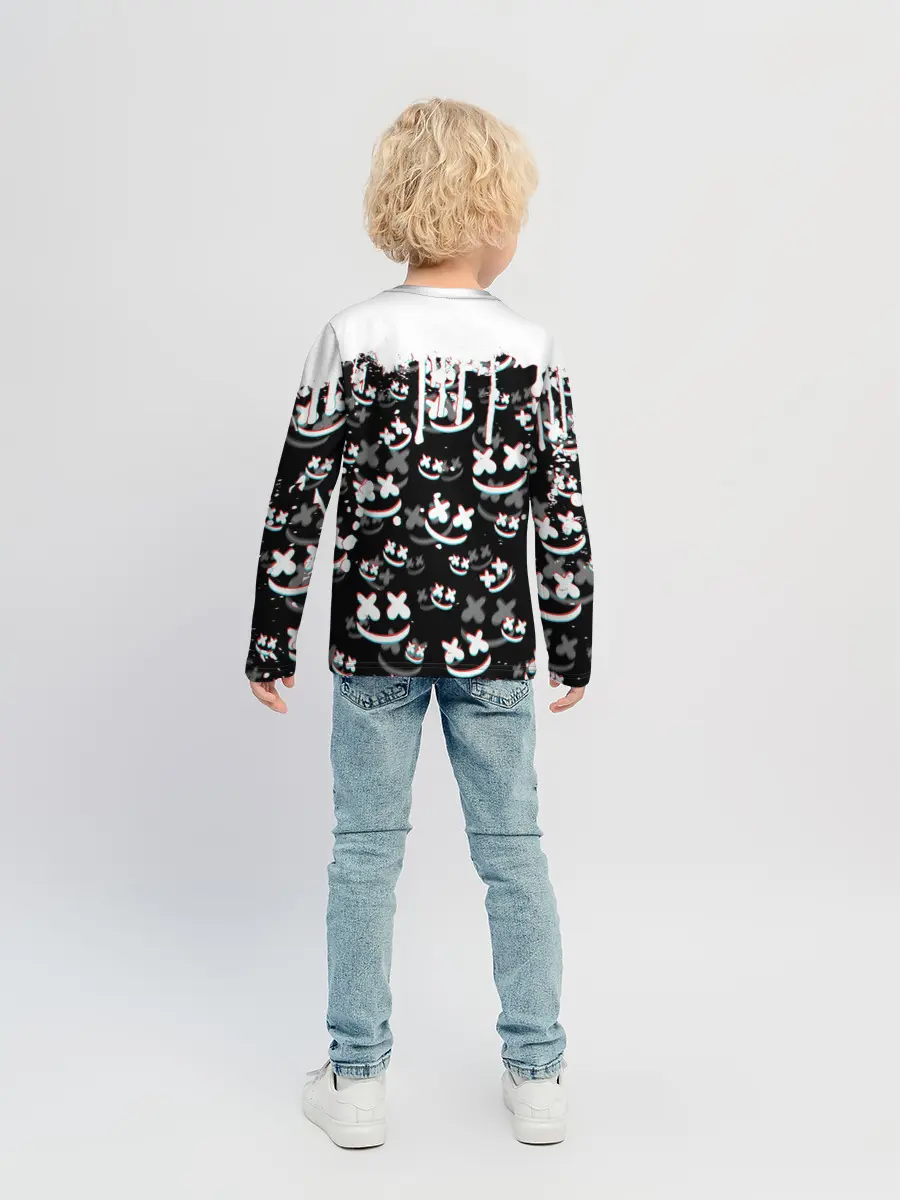 Детский лонгслив / MARSHMELLO GLITCH