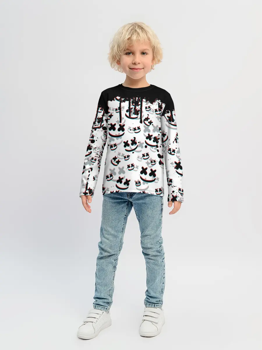 Детский лонгслив / MARSHMELLO GLITCH
