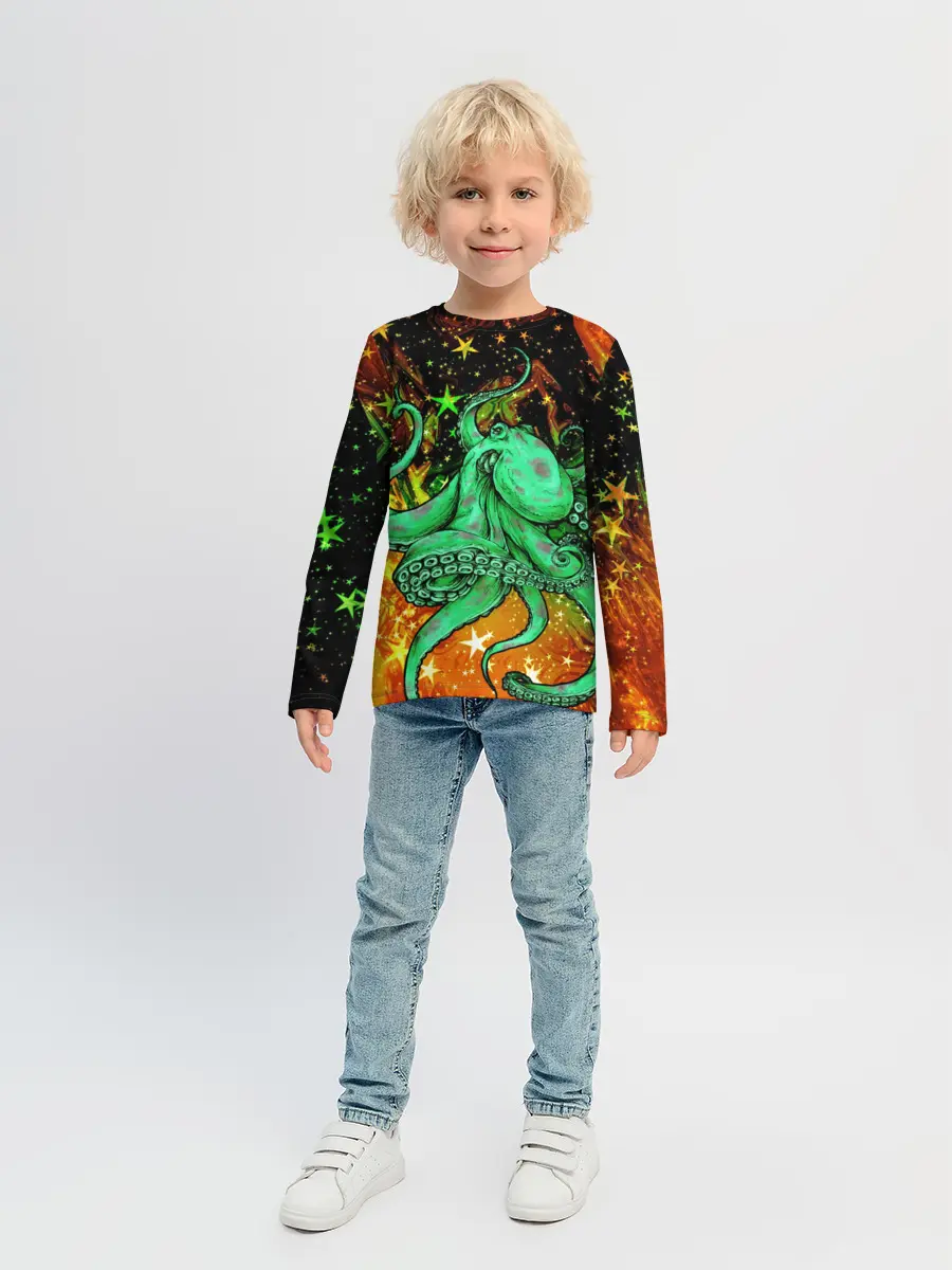 Детский лонгслив / Cosmo Octopus