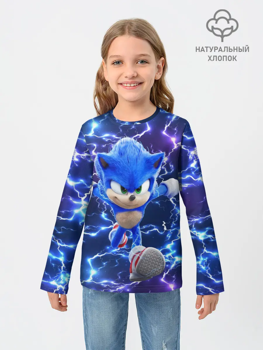 Детский лонгслив / Sonic | Соник