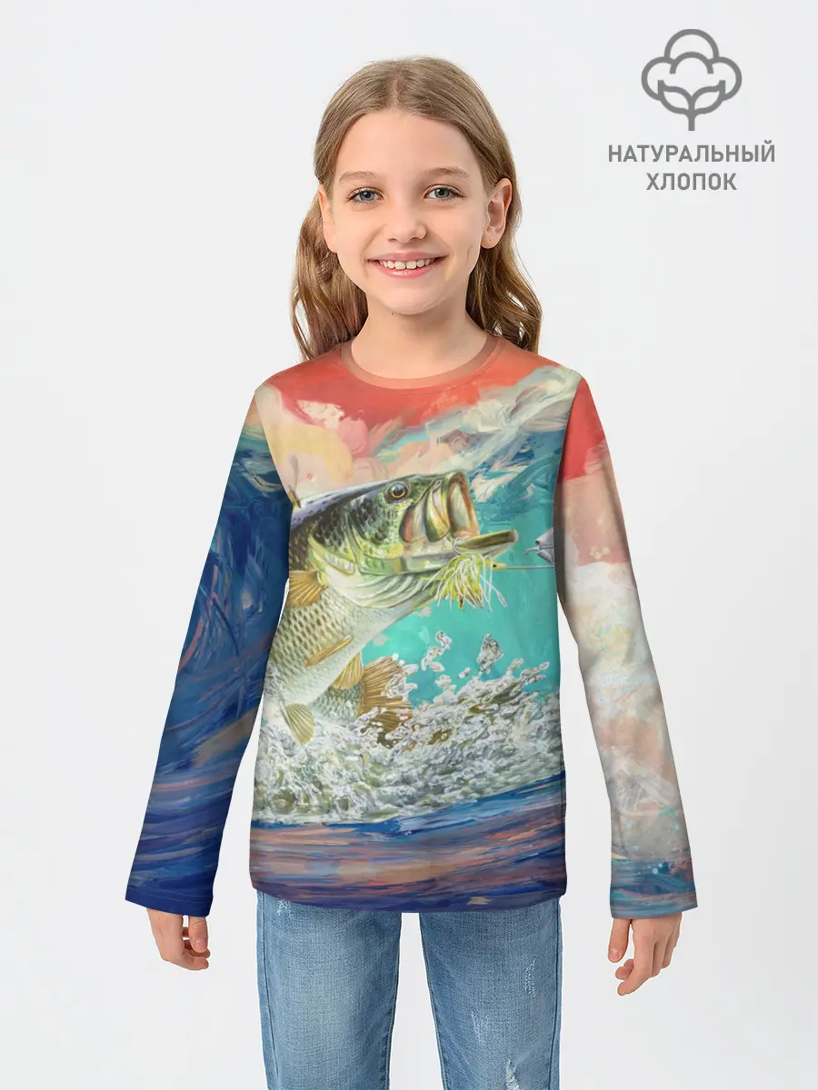 Детский лонгслив / Клёвая Рыбалка