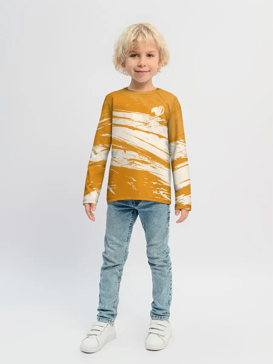Детский лонгслив / Хвост Феи оранжевые тона