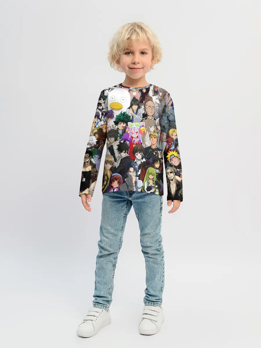 Детский лонгслив / Кавалькада персонажей из аниме