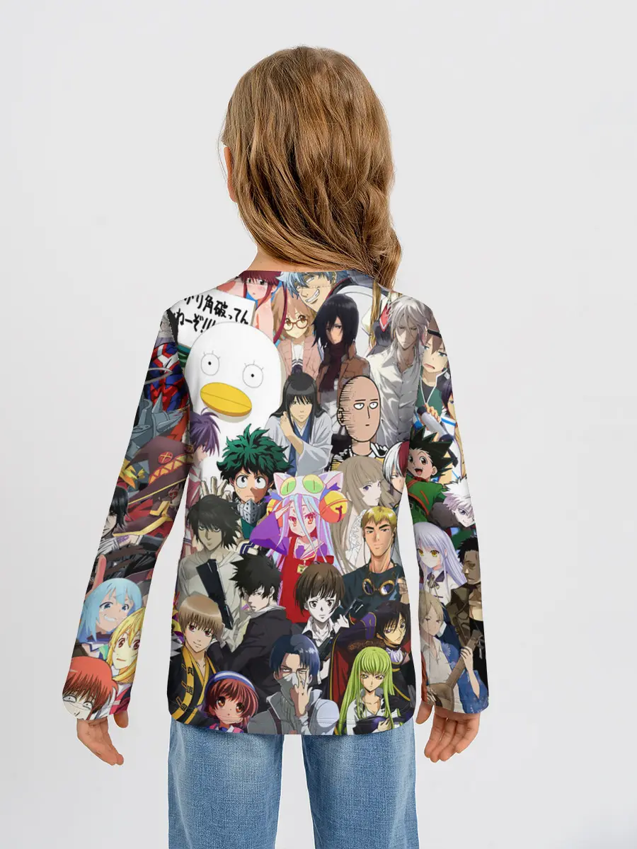 Детский лонгслив / Кавалькада персонажей из аниме