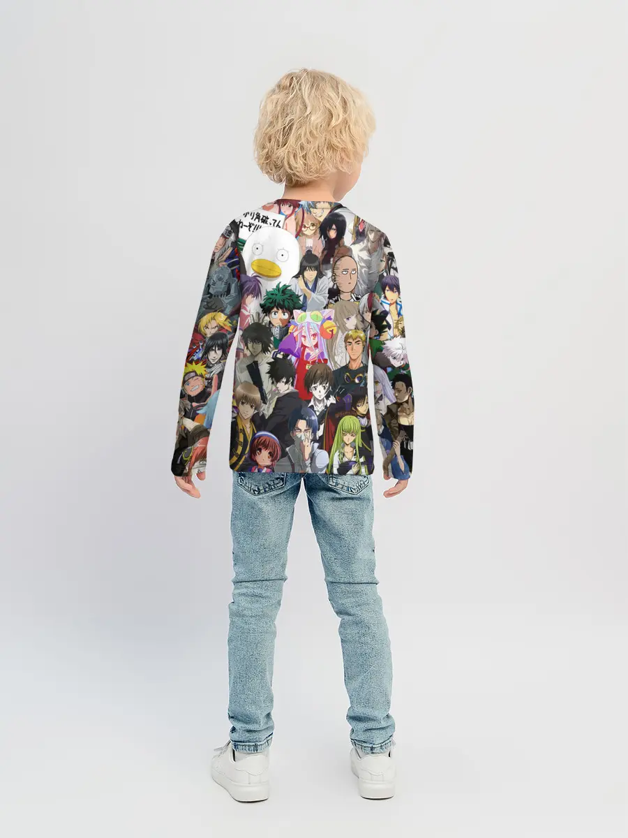 Детский лонгслив / Кавалькада персонажей из аниме