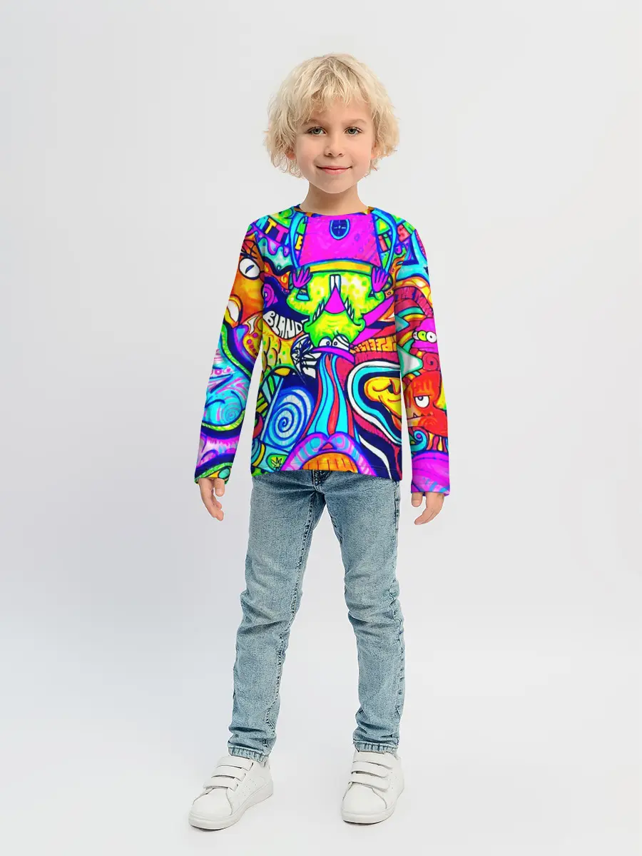 Детский лонгслив / КИСЛОТНЫЕ РИСУНОК
