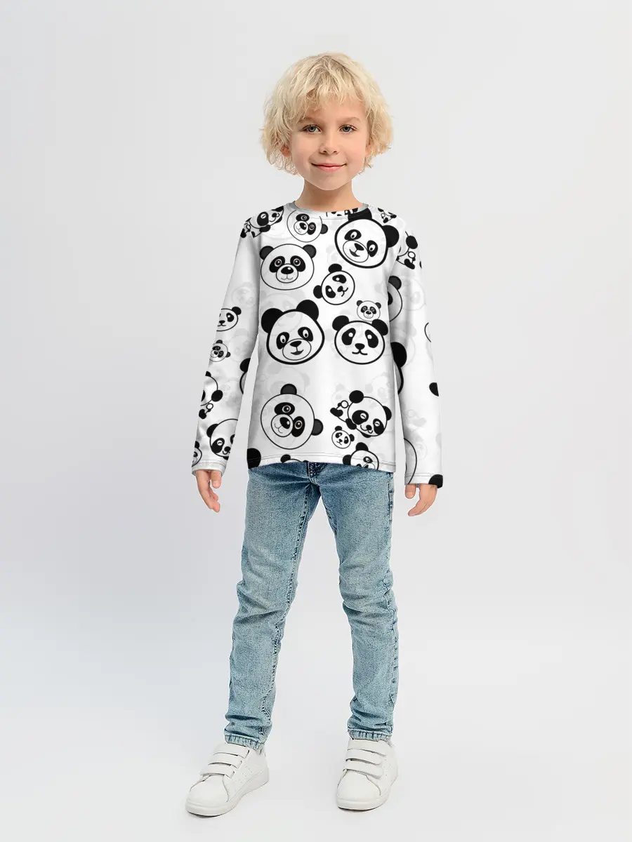 Детский лонгслив / Панды