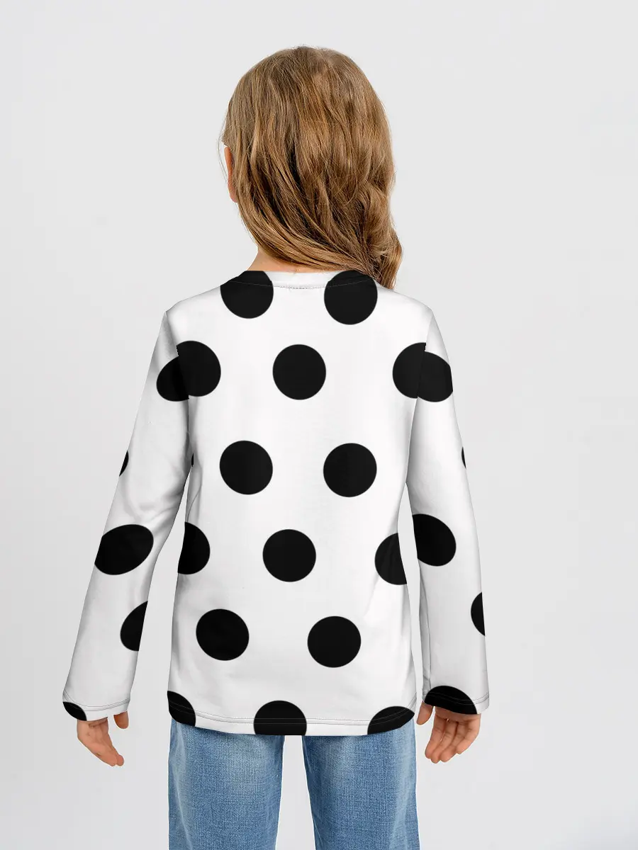 Детский лонгслив / Горошeк