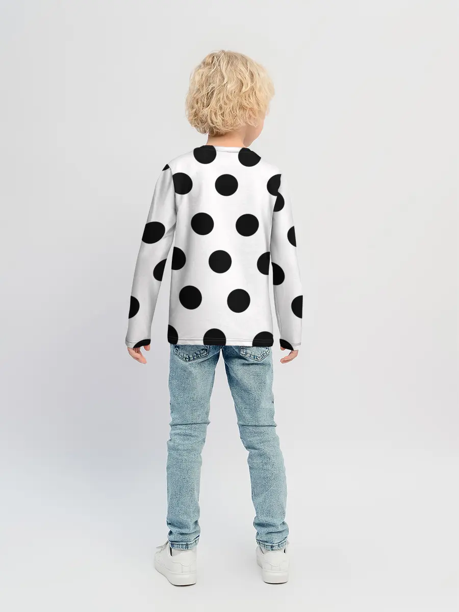 Детский лонгслив / Горошeк