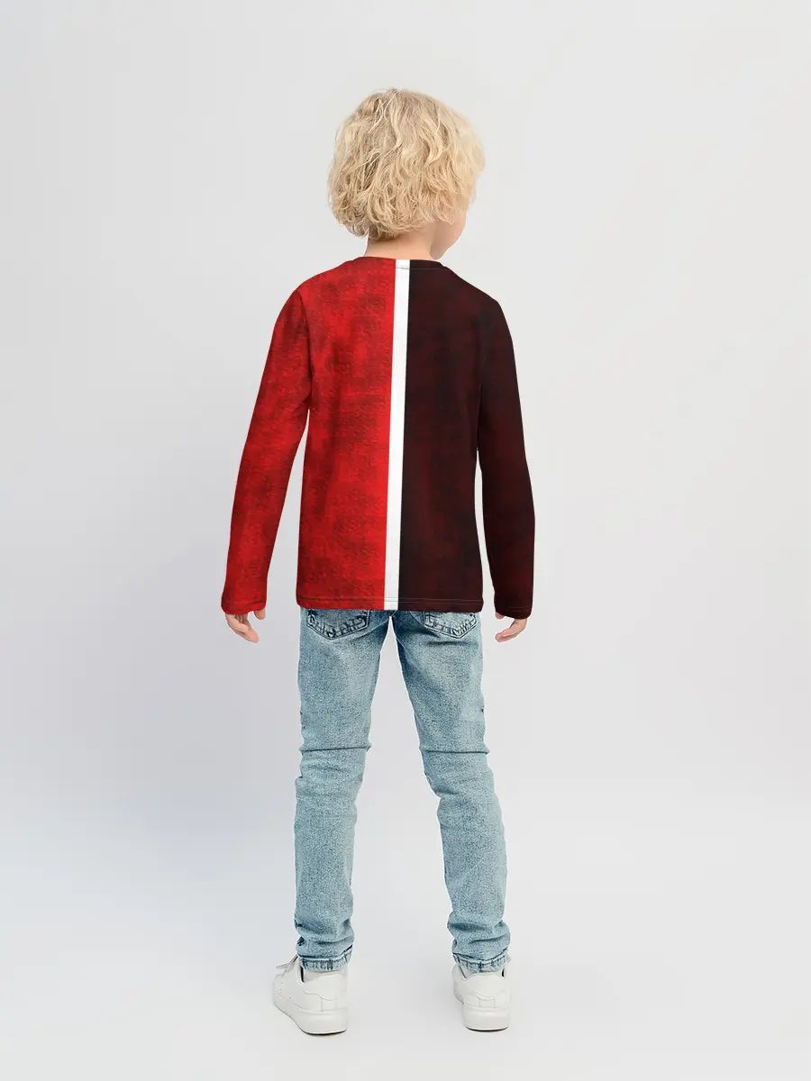 Детский лонгслив / Манчестер Юнайтед 3D