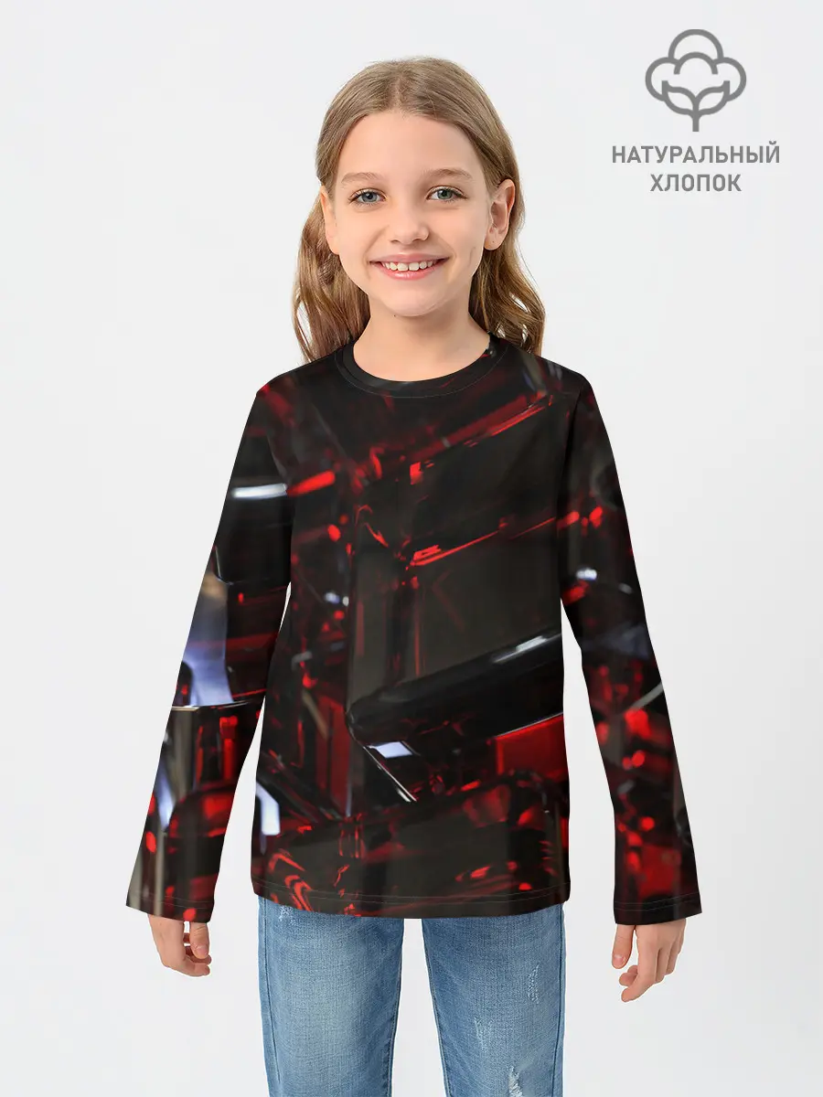 Детский лонгслив / МЕТАЛЛИЧЕСКИЙ