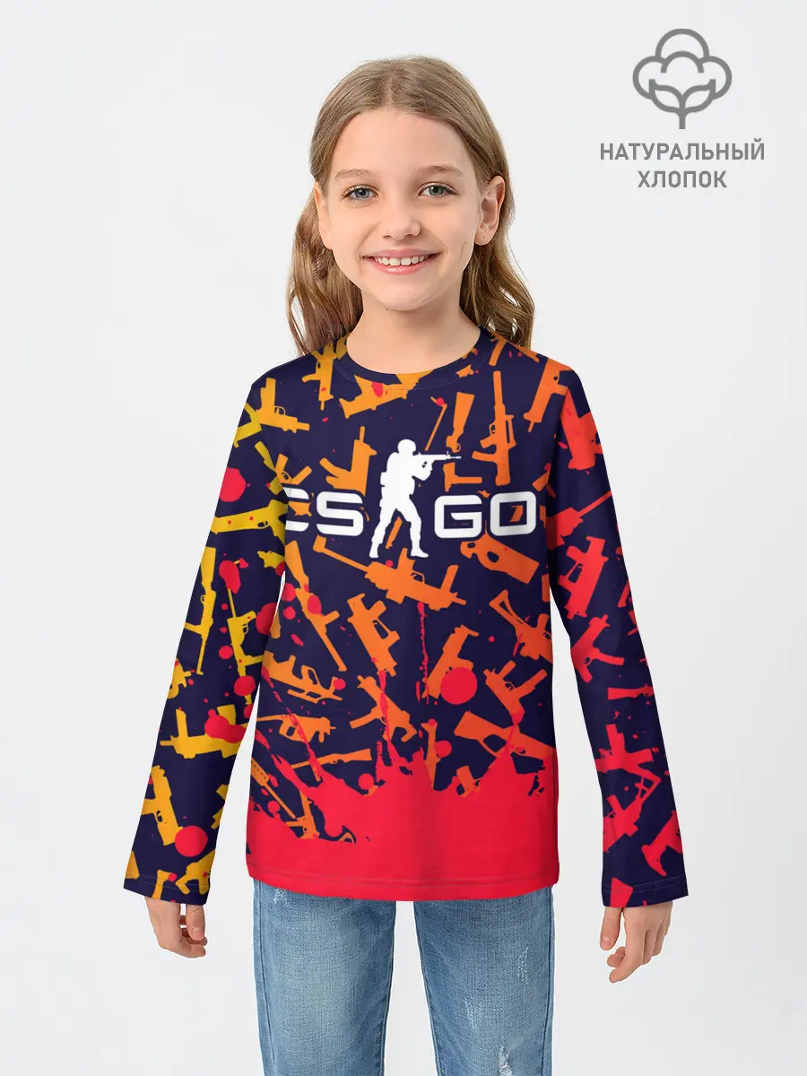 Детский лонгслив / CS GO | КС ГО
