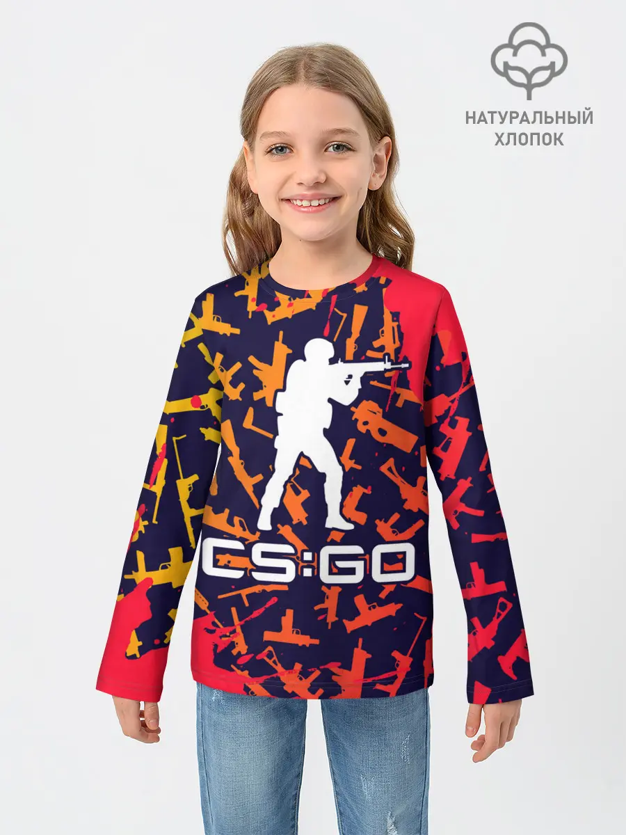 Детский лонгслив / CS GO | КС ГО