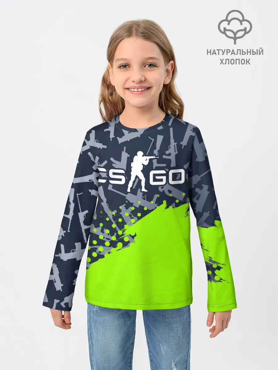 Детский лонгслив / CS GO | КС ГО