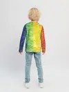 Детский лонгслив / разноцветный акварель градиент