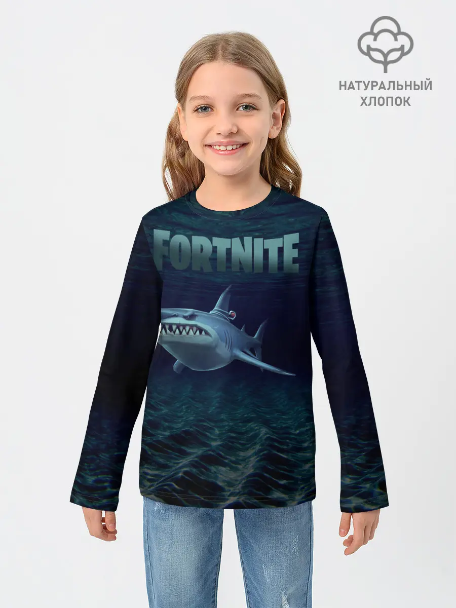 Детский лонгслив / Loot Shark Fortnite