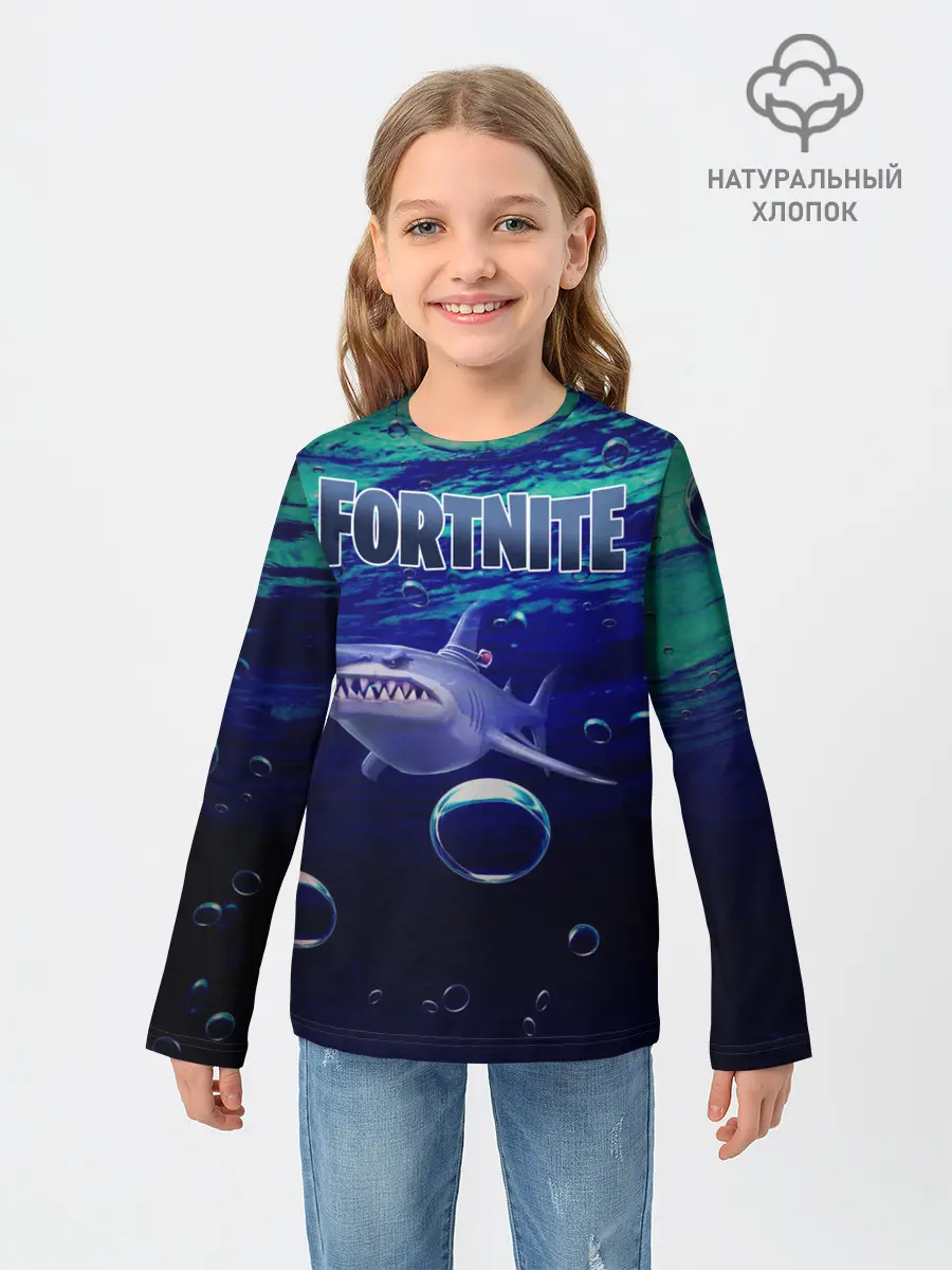 Детский лонгслив / Loot Shark Fortnite