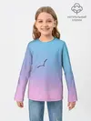 Детский лонгслив / чайки птицы полет градиент