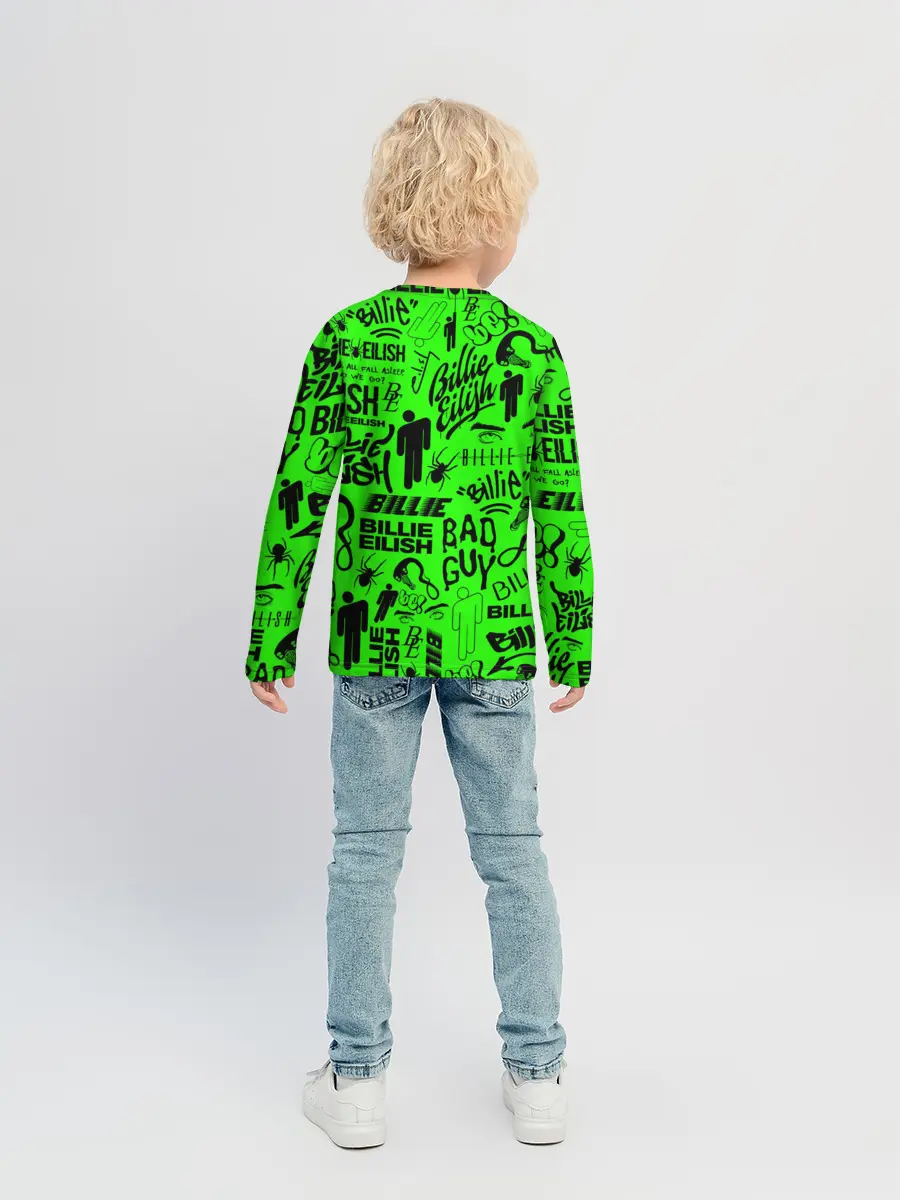 Детский лонгслив / BILLIE EILISH | БИЛЛИ АЙЛИШ LOGOBOMBING