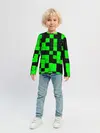 Детский лонгслив / ЗЕЛЕНЫЕ КУБИКИ