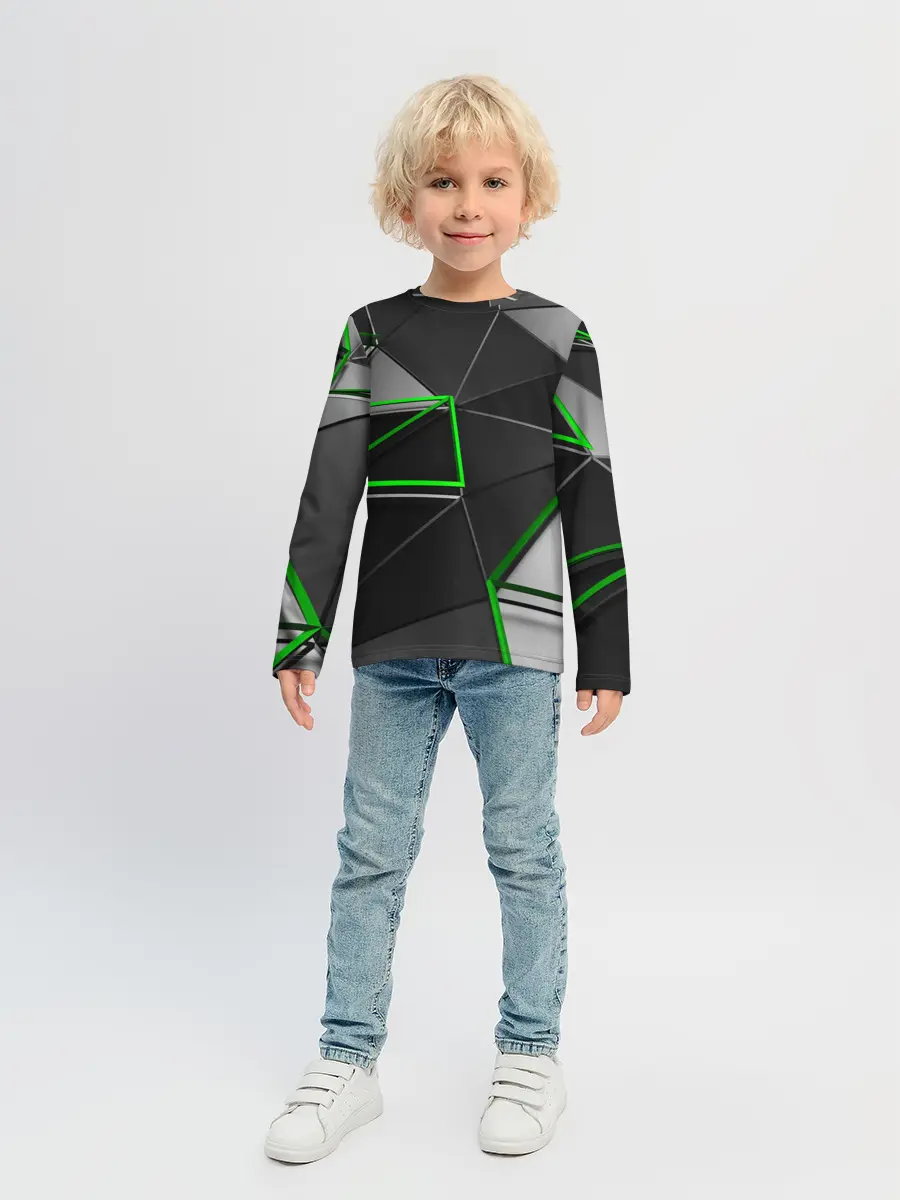 Детский лонгслив / 3D полигон